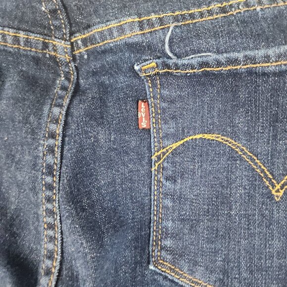 Levi's Jeans Womens 18W Plus Demi Curve Denim Dark Wash Mid Rise Cotton Blend - Picture 9 of 11